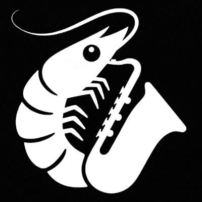 Self-Driving Jazz shrimp playing saxophone